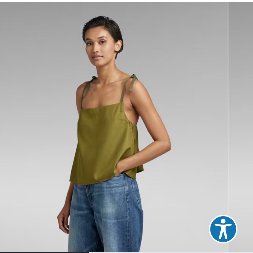 G-Star • Women’s Green Shirt Para Simple Tank Small NWT - Picture 2 of 6